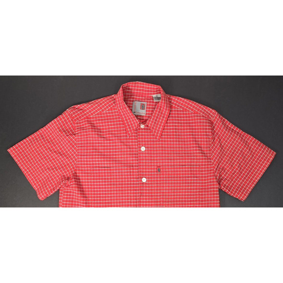 Pineapple Connection Boy's Medium Plaid 100% Cotton Short Sleeve Button Up Shirt - Picture 2 of 7
